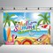 7x5ft Hello Summer Beach Backdrop Summer Hawaiian Party Photography Backdrop Summer Tropical Surfboard Party Decorations Banner Summer Beach Pool Theme Birthday Photo Booth Background